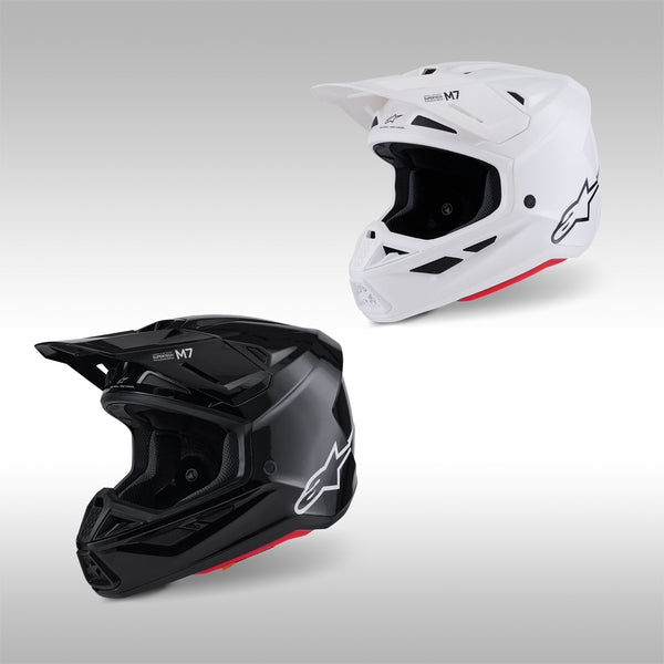 ALPINESTARS - S-M7 OFFROAD HELMET - SOLID WHITE & BLACK