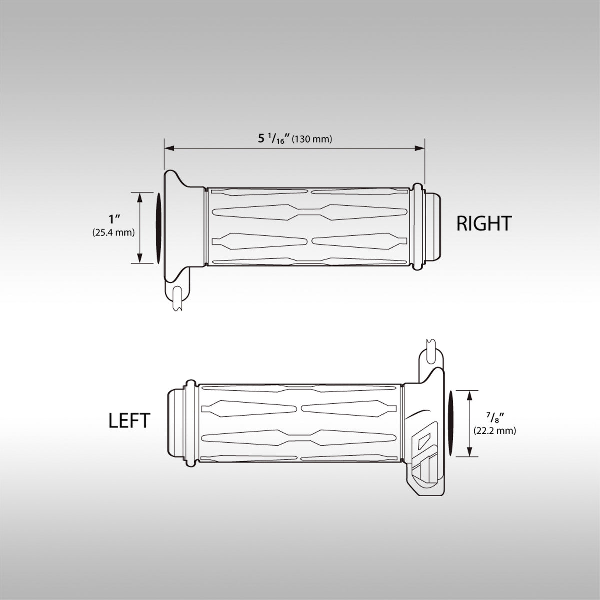 KOSO - APOLLO HEATED GRIPS - UNIVERSAL 130MM