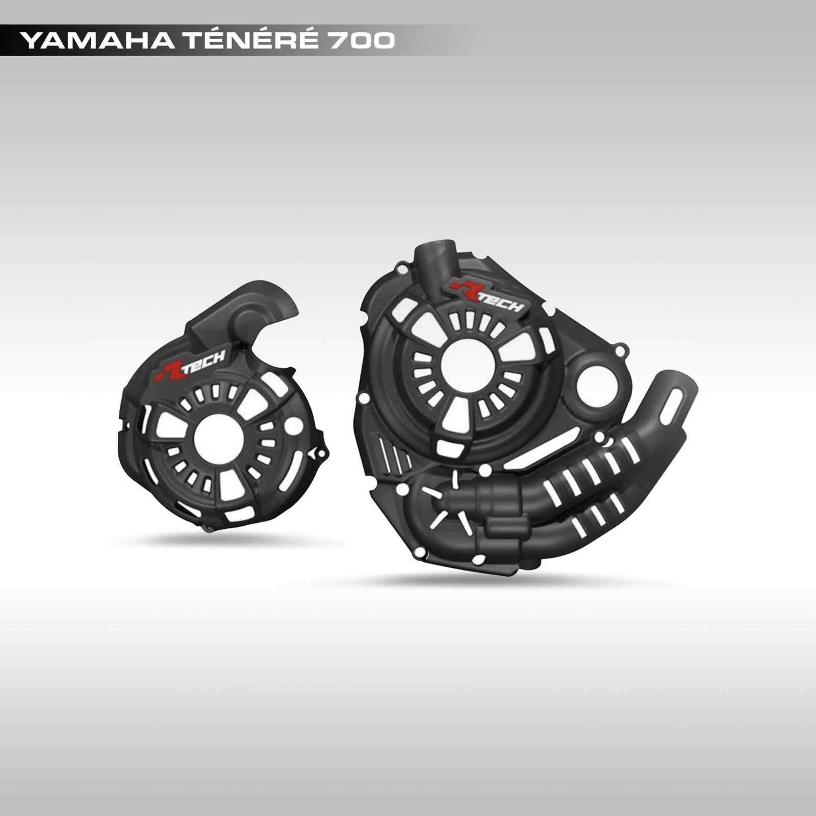 Rtech Engine Case Protection Covers for 2019–2024 Yamaha Tenere 700 Clutch and Stator.