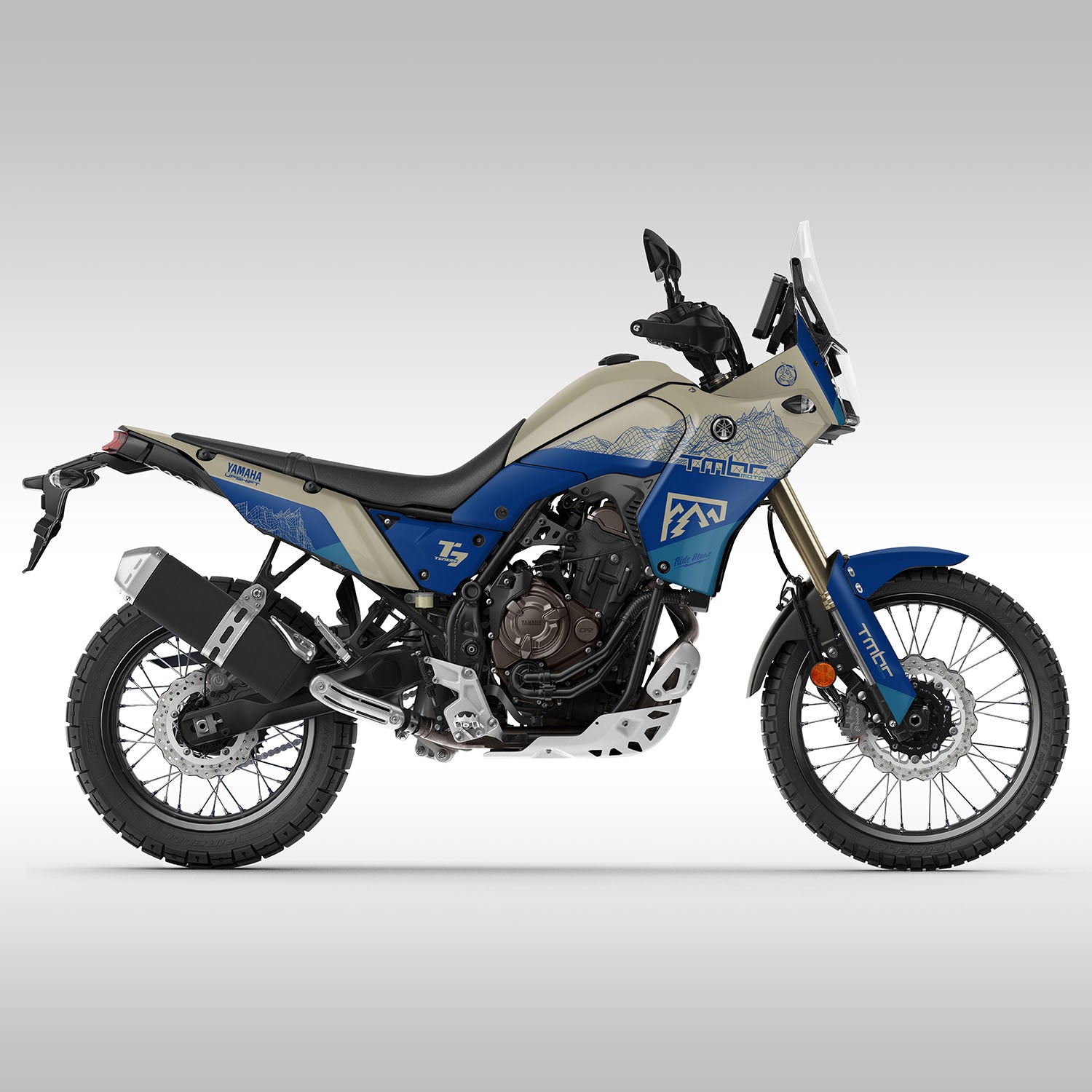 GRAPHICS KIT - 2019–2024 YAMAHA TENERE 700 - TMBR TAN/BLUE MOUNTAIN