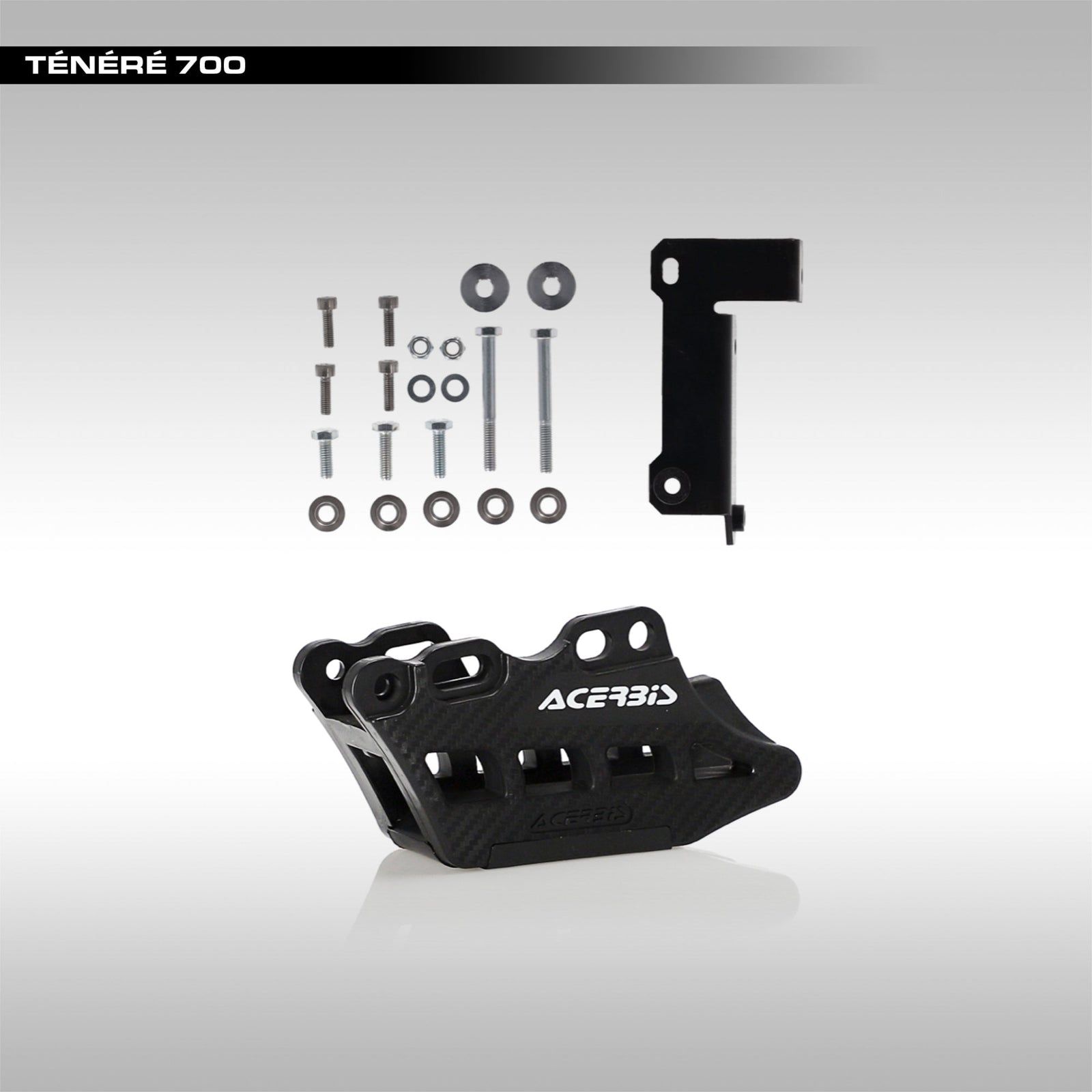 Acerbis 2.0 chain guide block for the Yamaha Tenere 700 adventure motorcycle.