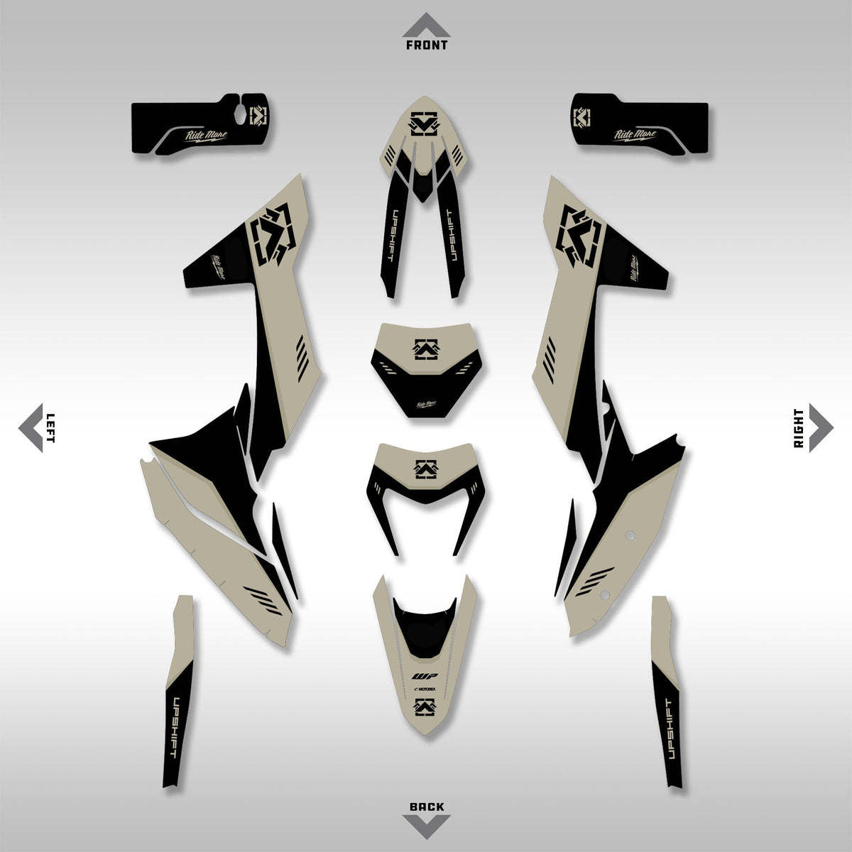 2023 - 2025 EXC XC, XC-F GRAPHICS KIT - BASELINE SAND