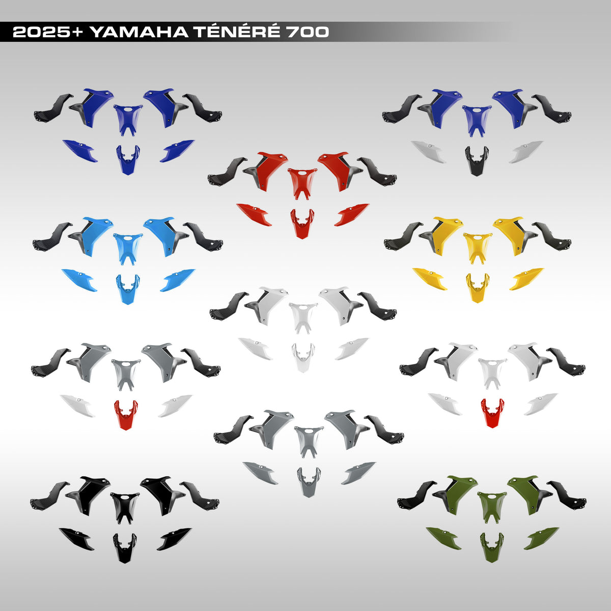 RTECH - REVOLUTION PLASTIC BODY KIT - 2025+ YAMAHA TENERE 700