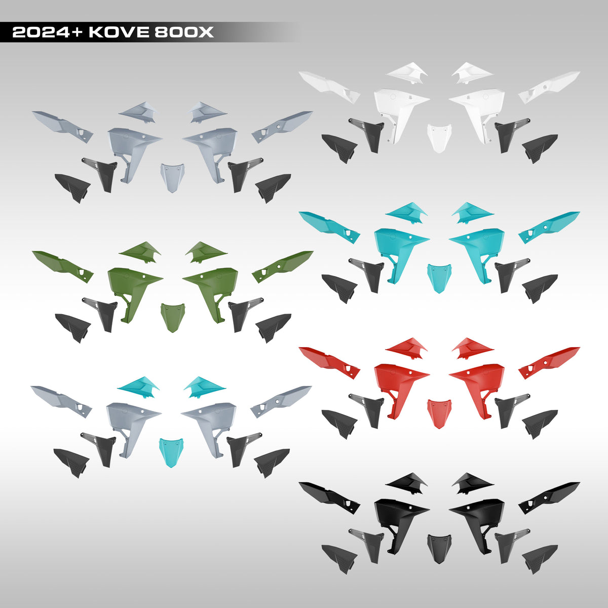 RTech - Revolution Plastic Kit - 2024–2026 Kove 800X Rally & 800X Pro