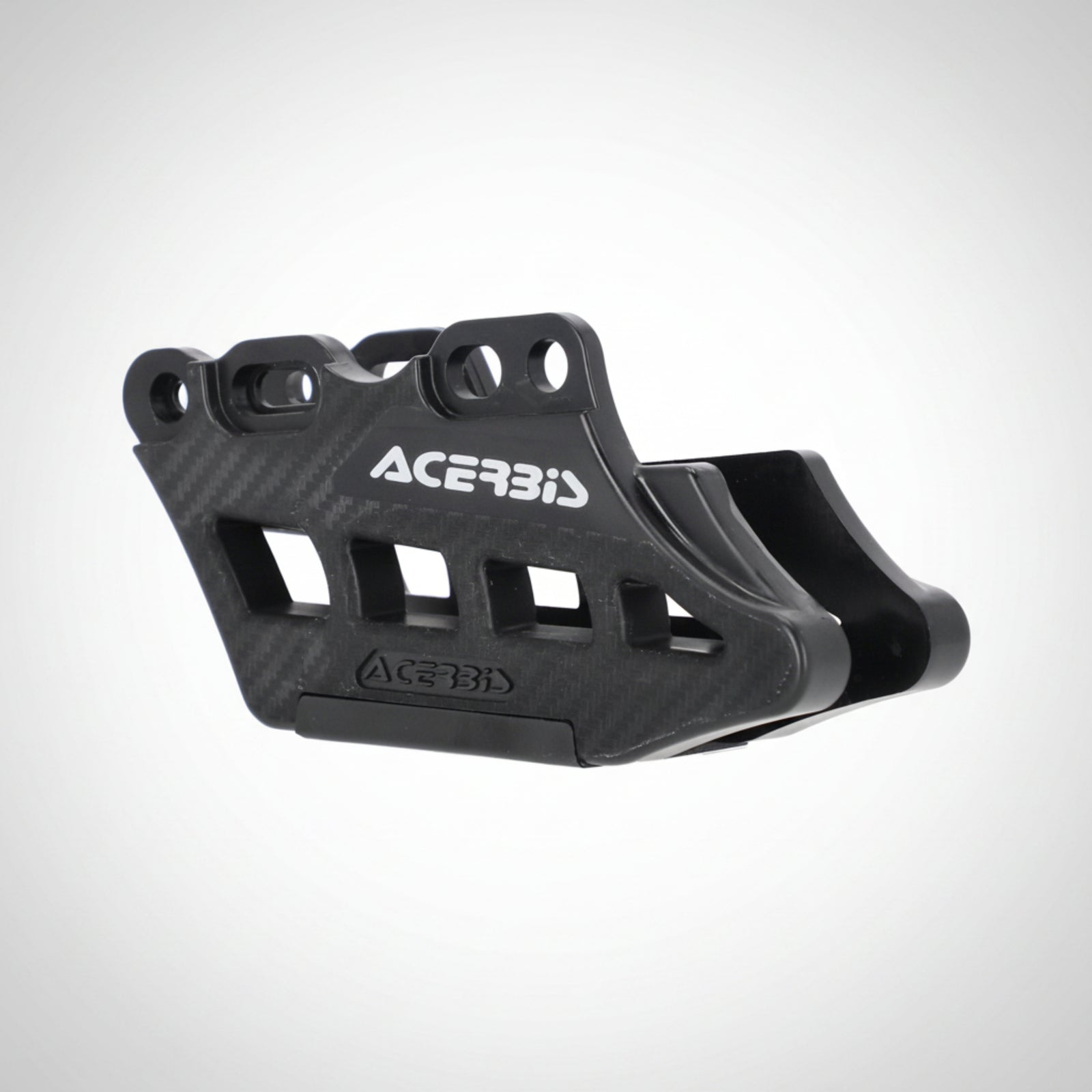 Black Acerbis chain guide block replacement for the Kove 800X Pro adventure motorcycle.
