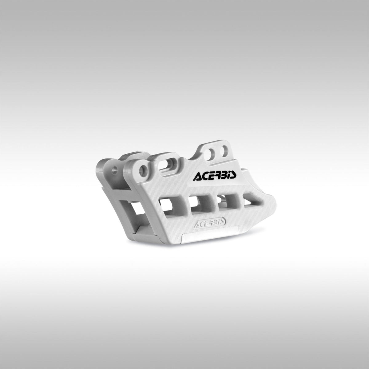 White Acerbis 2.0 chain guide block replacement for Yamaha YZ and WR dirt bikes.