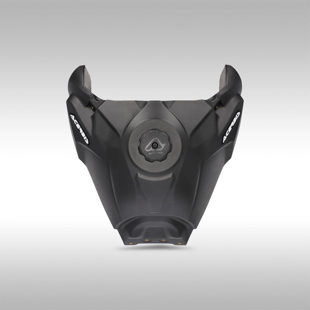 Black Acerbis motorcycle fuel tank for Yamaha Tenere 700 on a gray background
