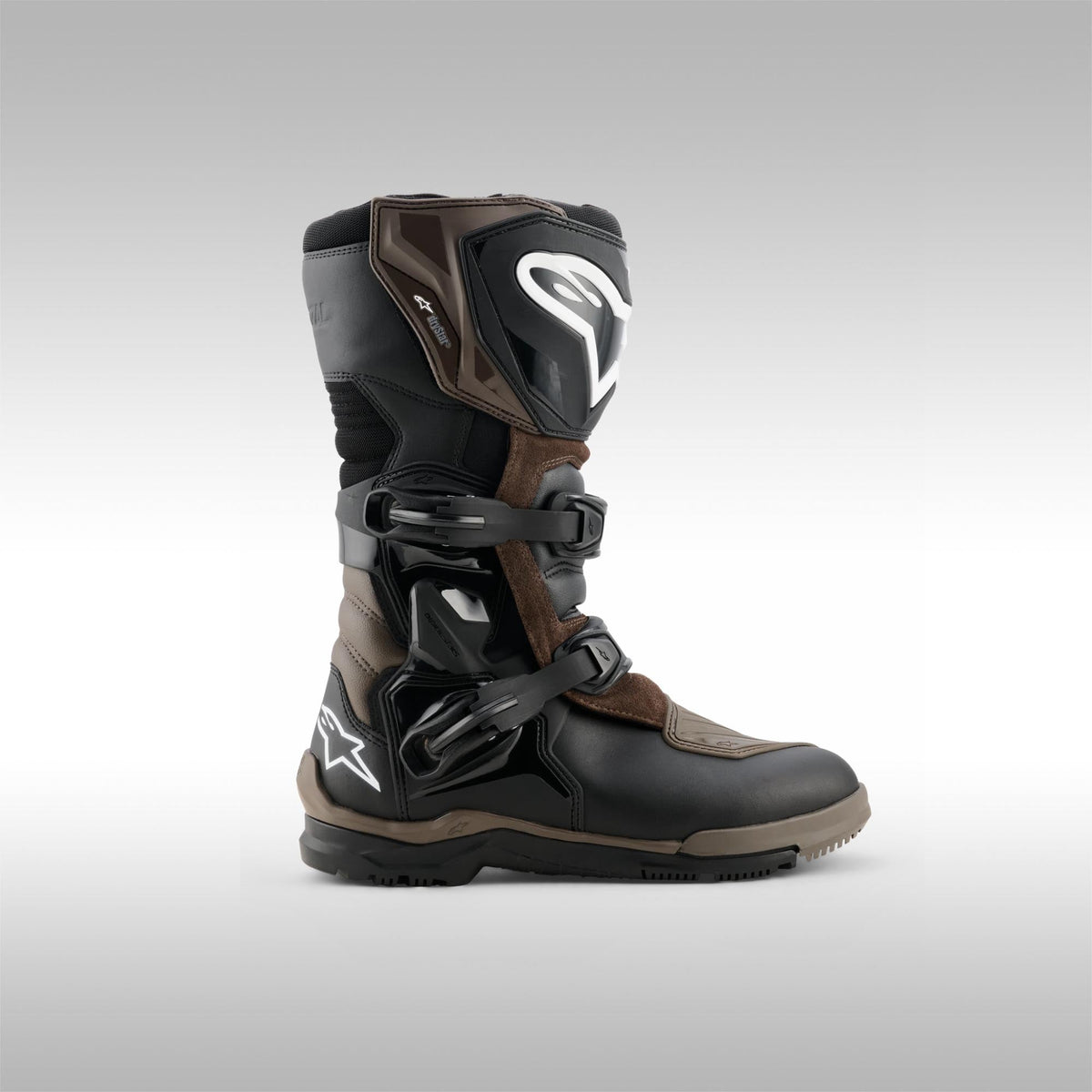 Alpinestars Corozal V2 Adventure Drystar Motorcycle Boots brown side.