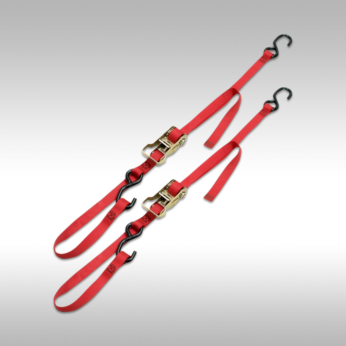 Ancra Integra Ratcheting Tie Down Straps in Red