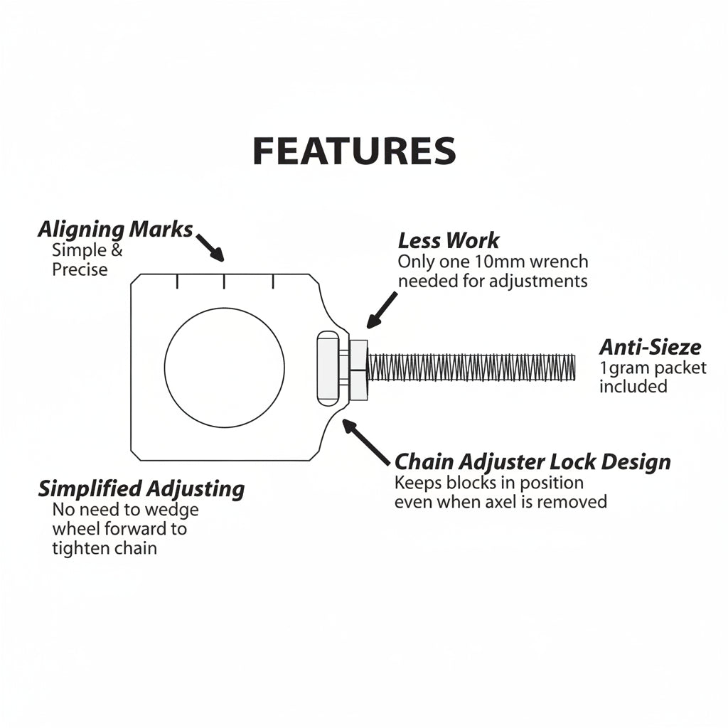 BOLT MOTORCYCLE HARDWARE - CHAIN ADJUSTER BLOCK - YAMAHA WR-F / YZ-F