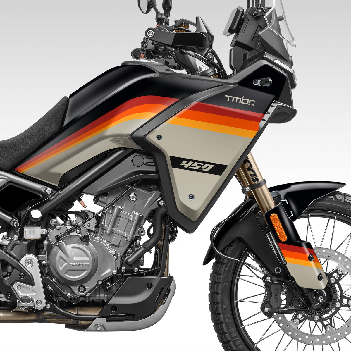 Graphics Kit - CFMOTO Ibex 450 / 450MT - Tan Stripes