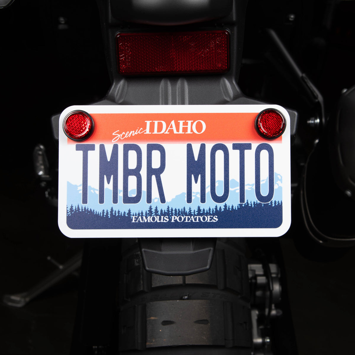 TMBR MOTO - Mini License Plate Reflectors - Red