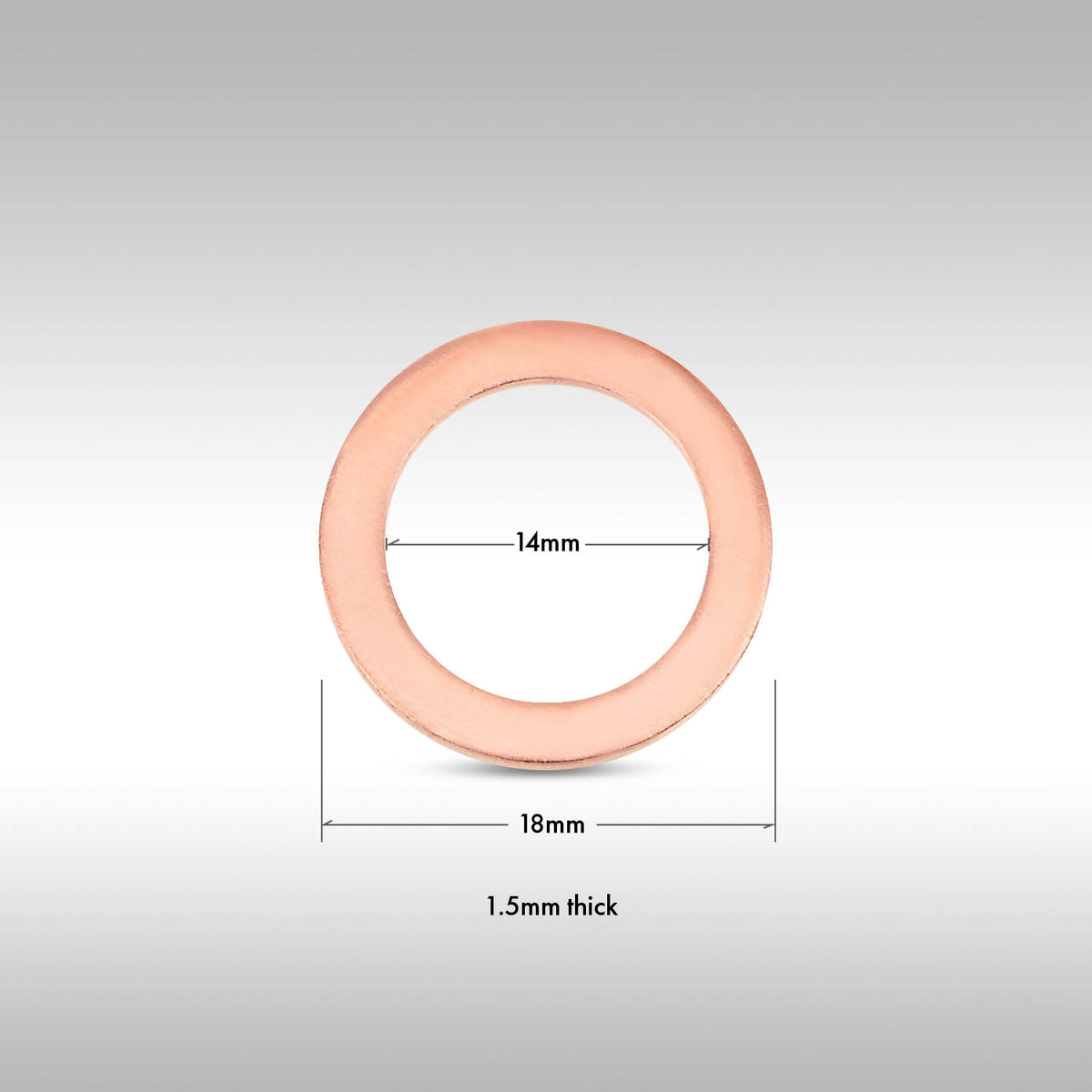 CRUSH WASHER - 14x18x1.5MM COPPER CRUSH WASHER