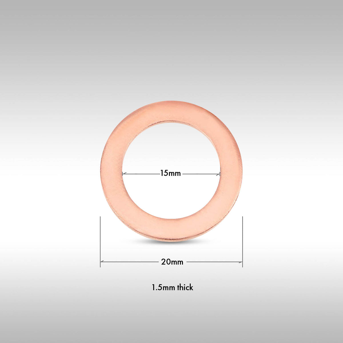 CRUSH WASHER - 15x20x1.5MM COPPER CRUSH WASHER