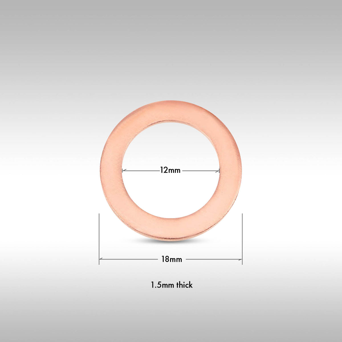 CRUSH WASHER - 12x18x1.5MM COPPER CRUSH WASHER