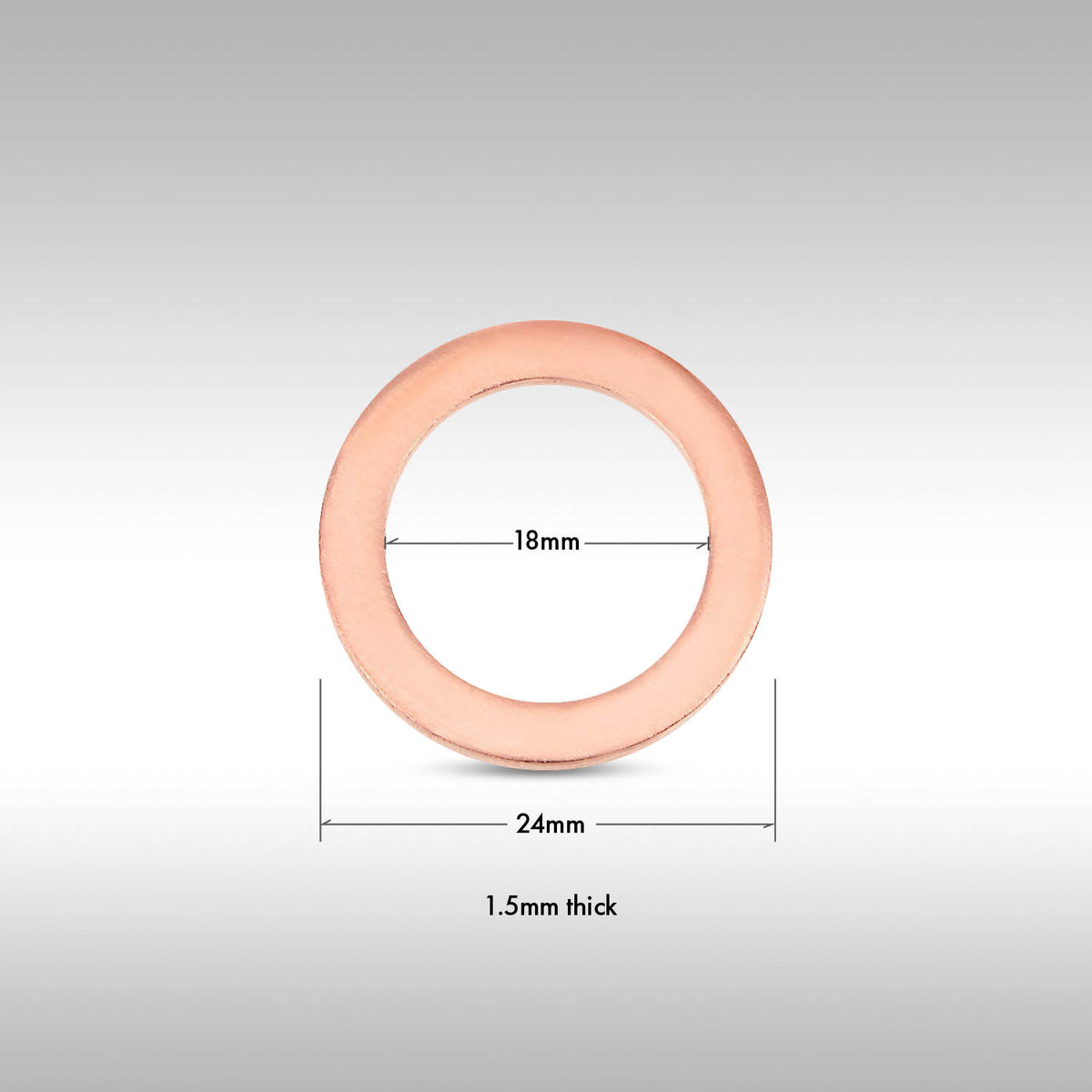 CRUSH WASHER - 18x24x1.5MM COPPER CRUSH WASHER