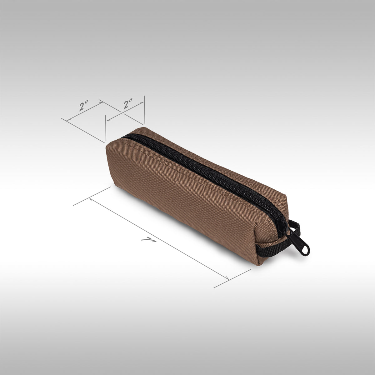 Brown tool pouch for CruzTools dirtbike tools on a light gray background