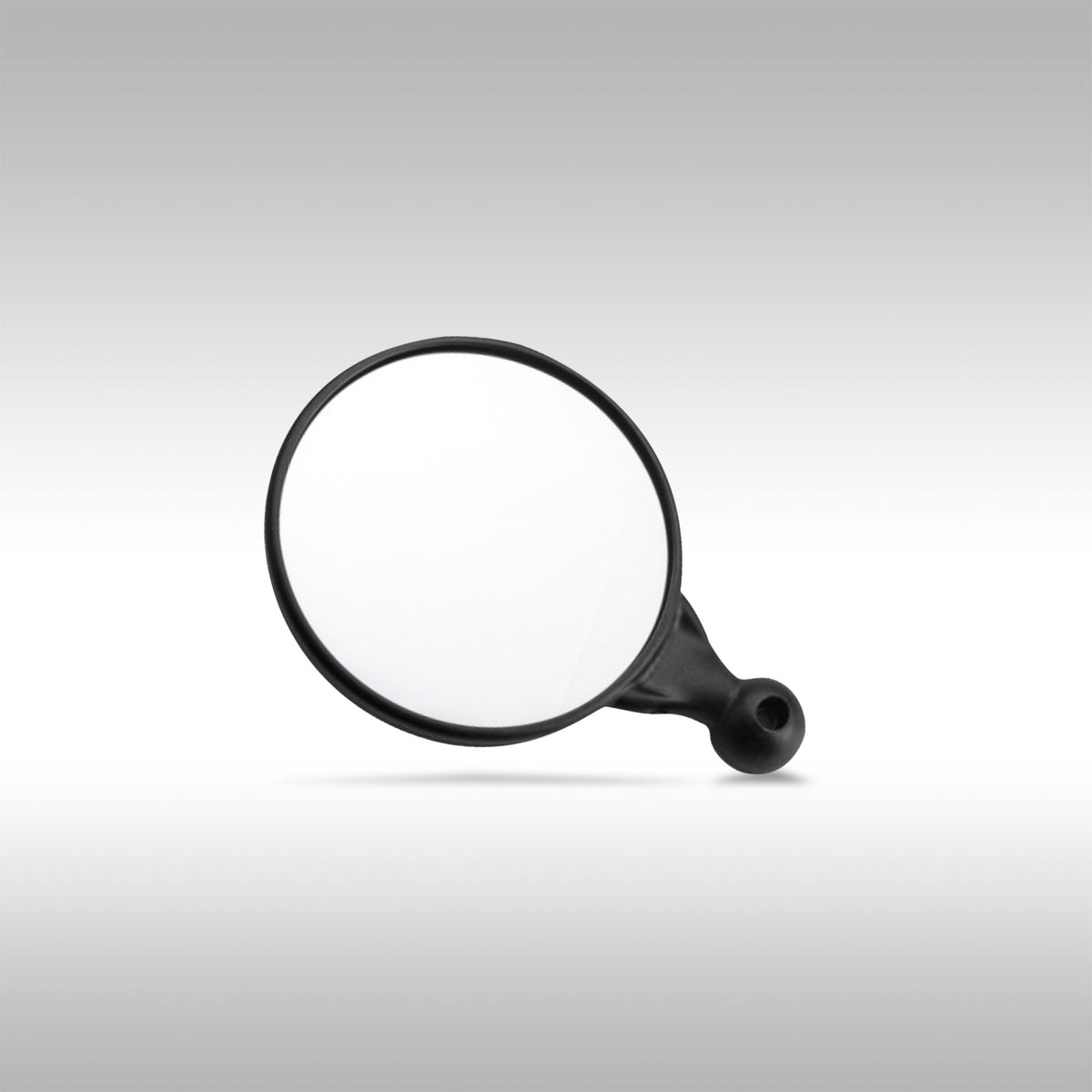 Doubletake Dual Sport replacement mirror head showing the housing and convex glass. 
