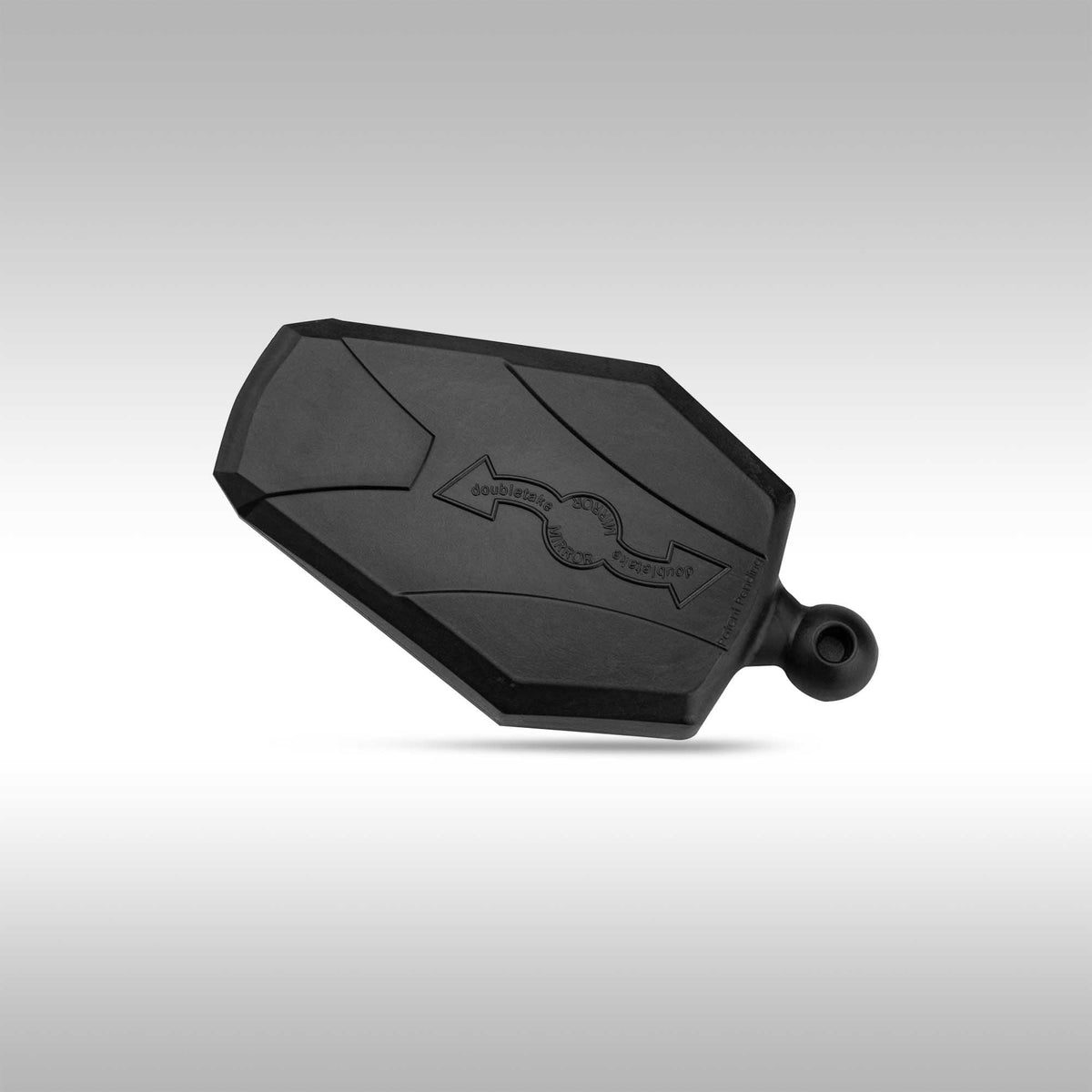 Doubletake Adventure replacement mirror head showing the angular housing and convex glass.