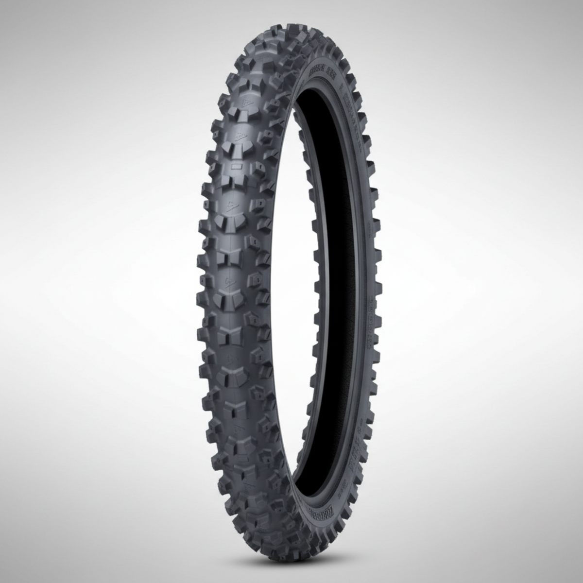 Dunlop Geomax EN92 off-road enduro motorcycle tire showing aggressive V-Block tread pattern.