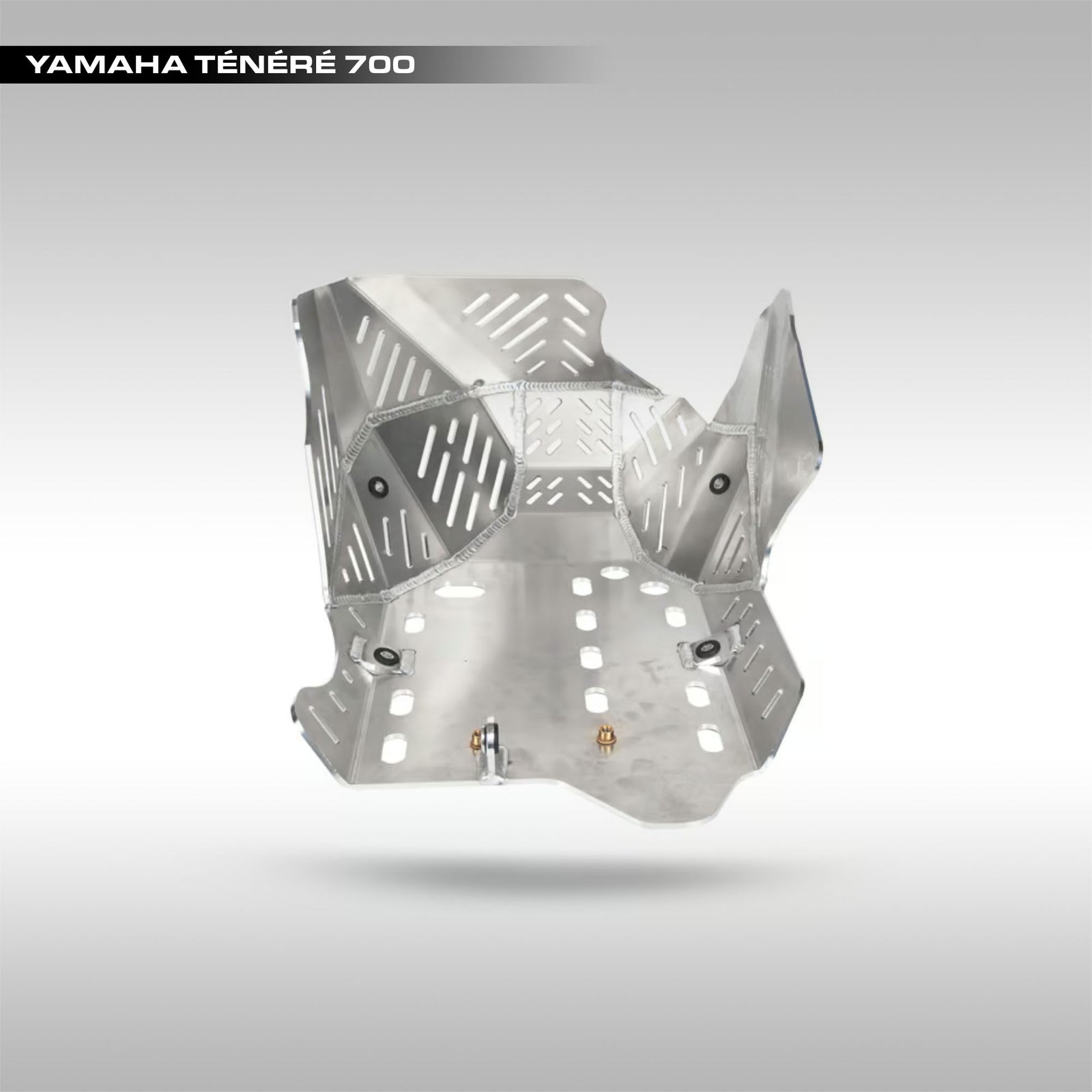 Enduro Engineering aluminum skid plate for Yamaha Tenere 700 with gray background