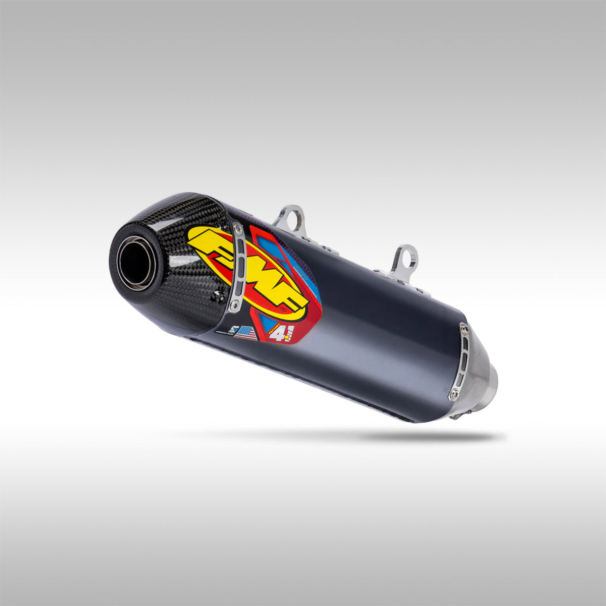 FMF Factory 4.1 RCT Muffler on a gray background