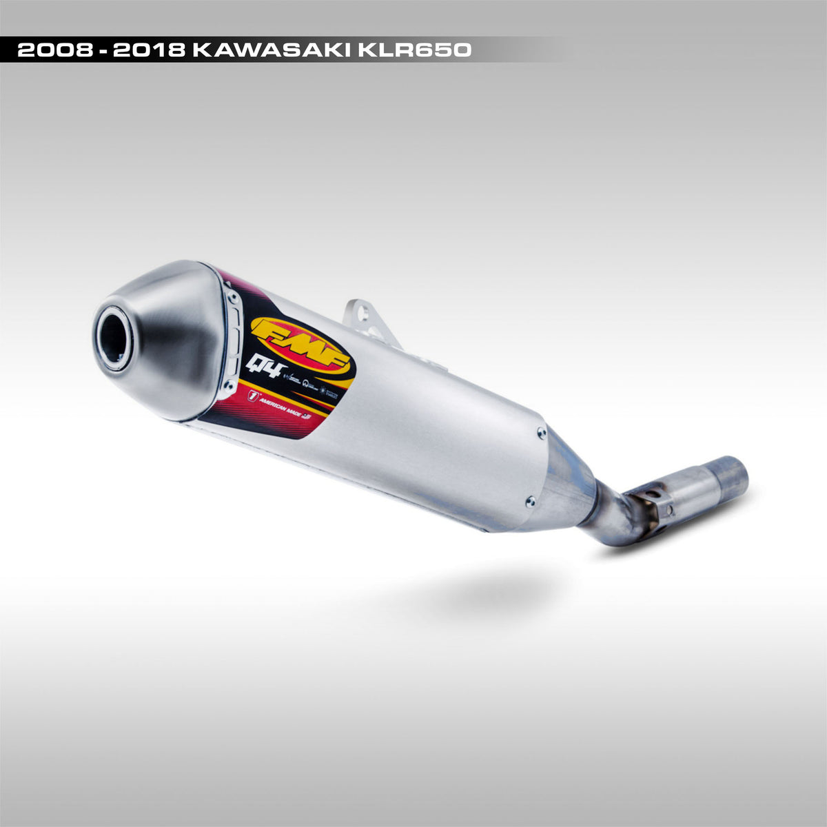 FMF Kawasaki KLR650 exhaust pipe on a gray background