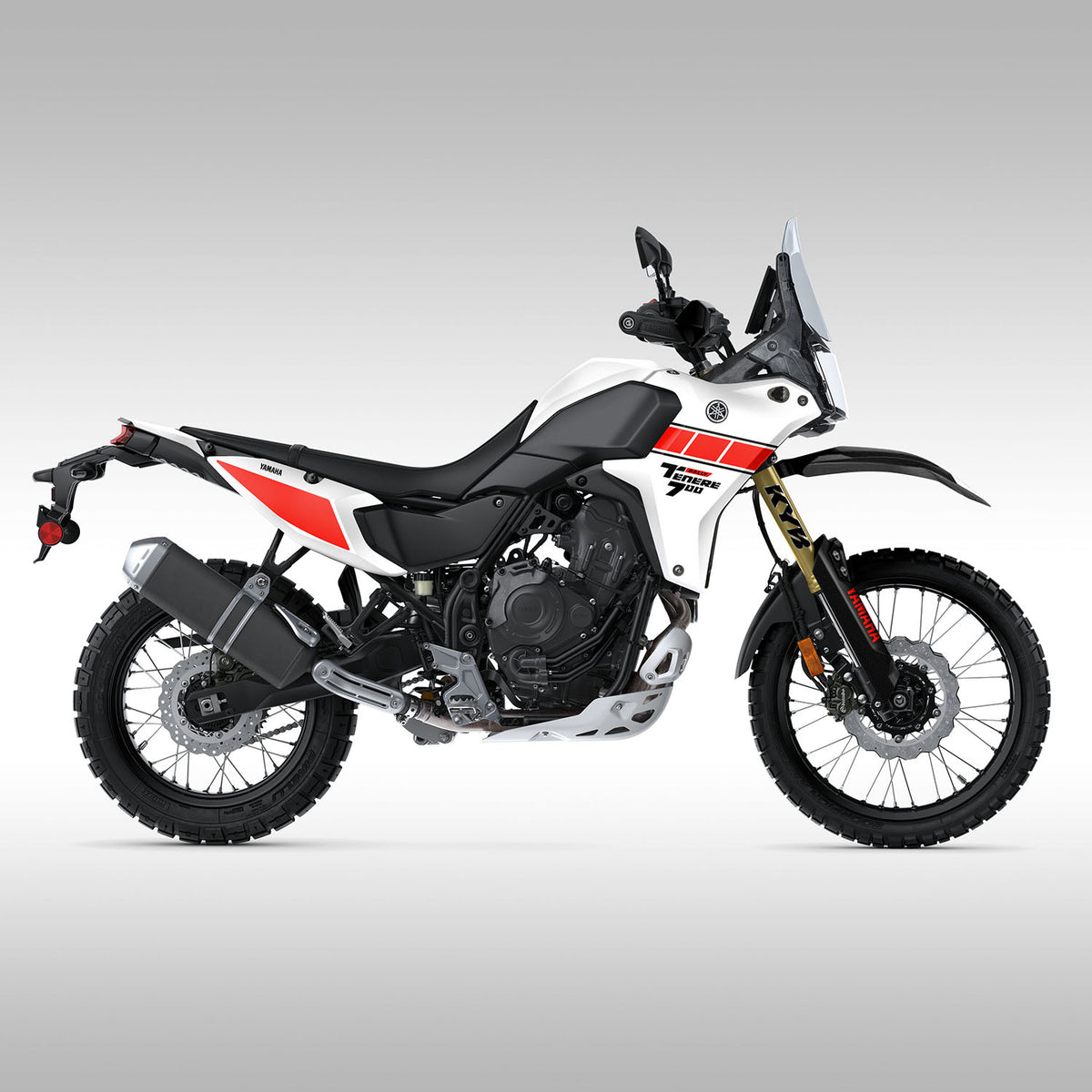 GRAPHICS KIT - 2025+ YAMAHA TENERE 700 - RALLY WHITE / RED