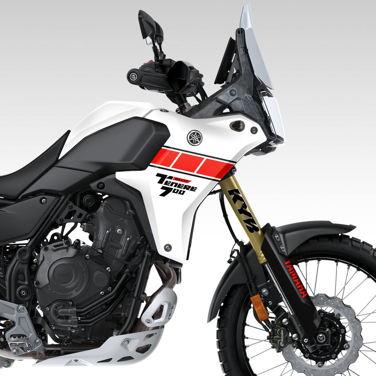 GRAPHICS KIT - 2025+ YAMAHA TENERE 700 - RALLY WHITE / RED