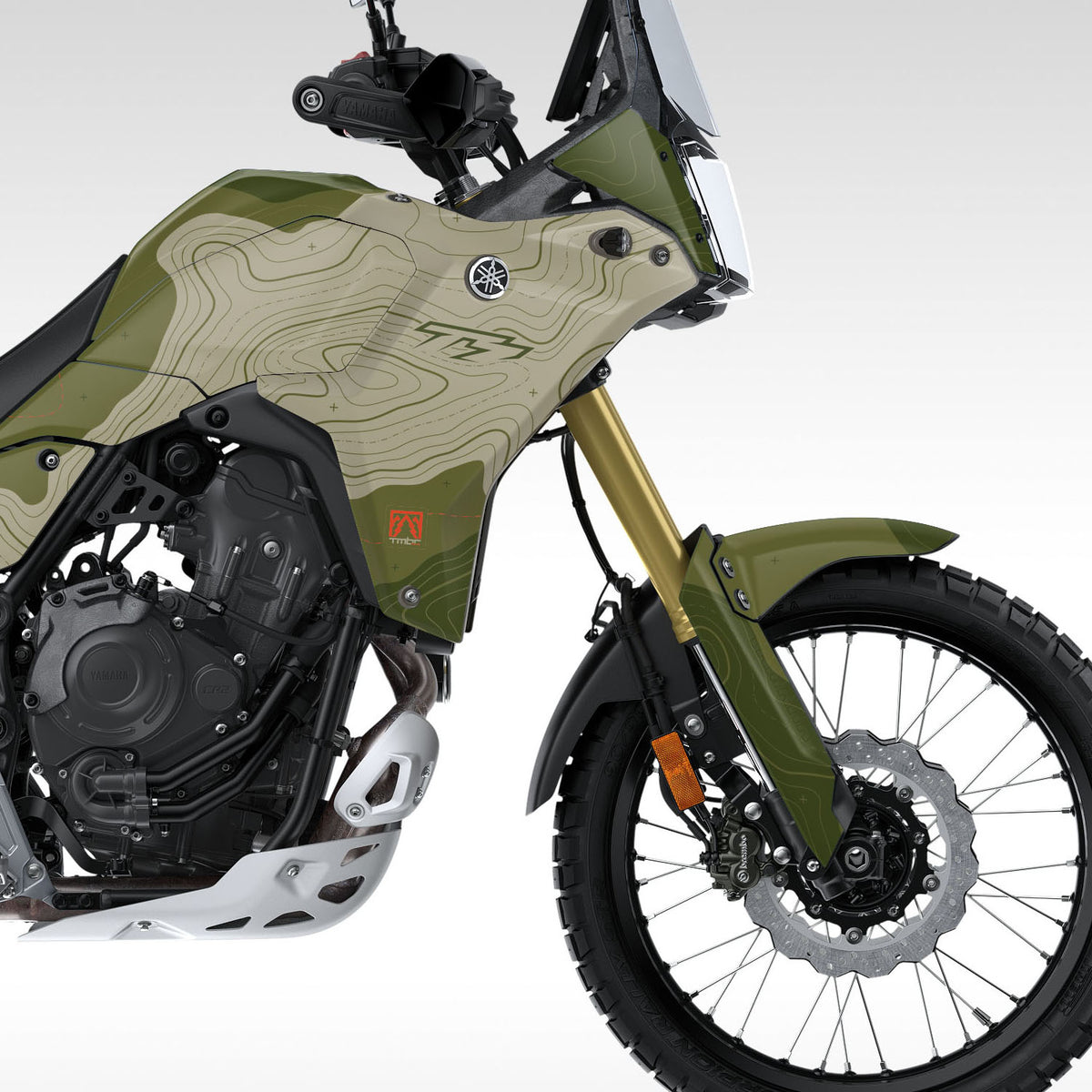 GRAPHICS KIT - 2025+ YAMAHA TENERE 700 - TAN / GREEN TOPO