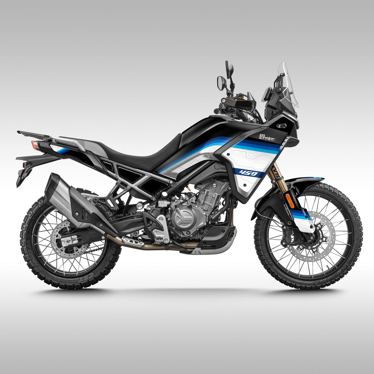 Graphics Kit - CFMOTO Ibex 450 / 450MT - White Stripes