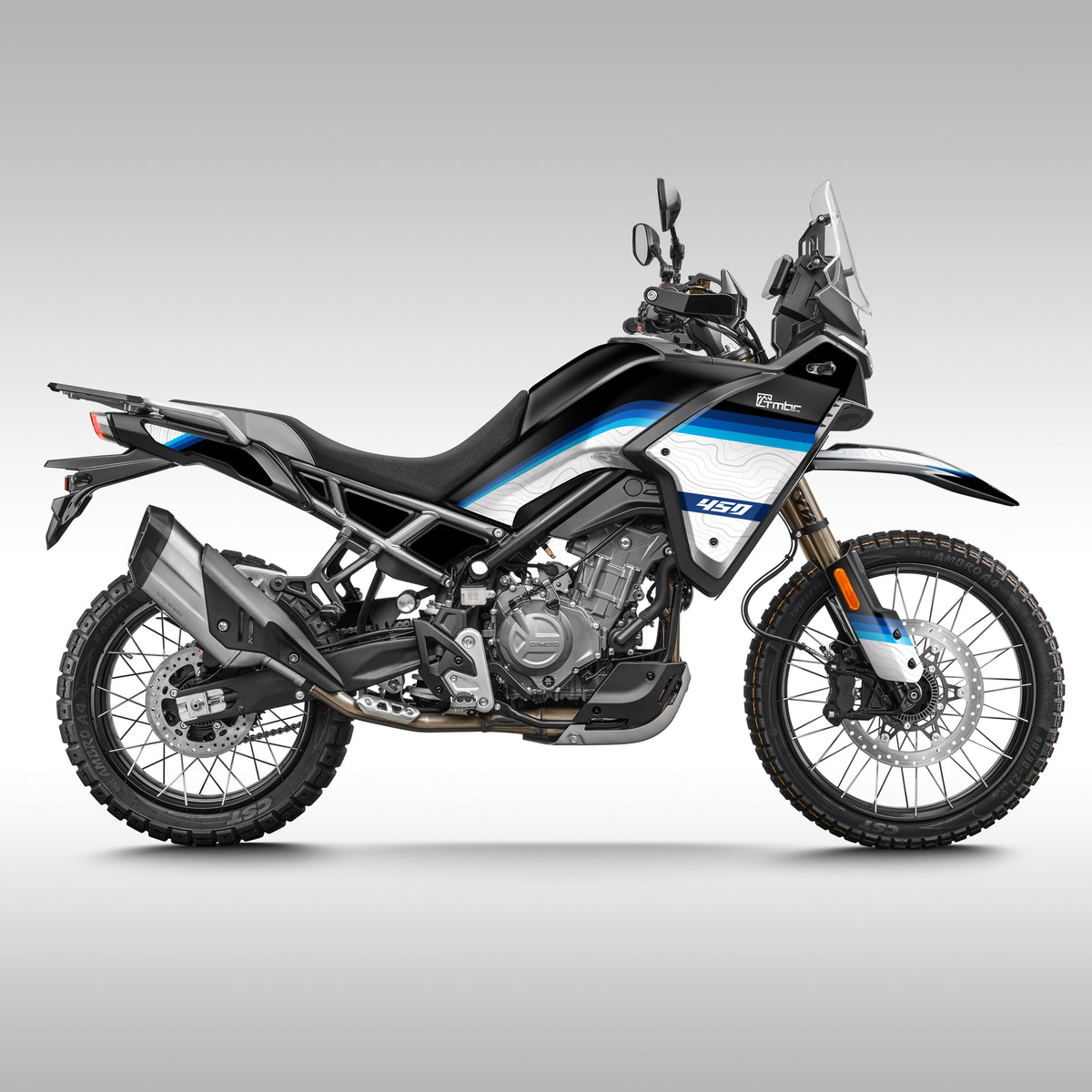 Graphics Kit - CFMOTO Ibex 450 / 450MT - White Stripes