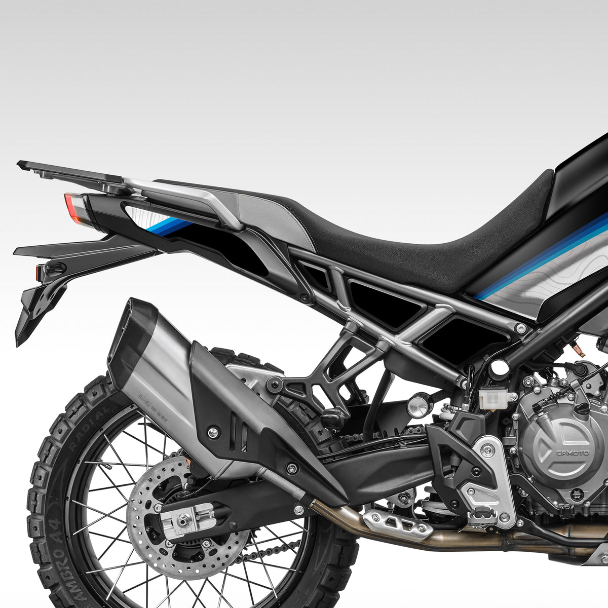 Graphics Kit - CFMOTO Ibex 450 / 450MT - White Stripes