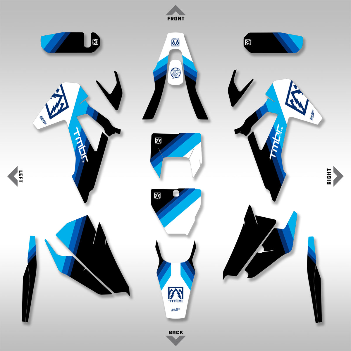 GRAPHICS KIT - 2020–2023 HUSQVARNA FE &amp; TE - TRUE BLUE