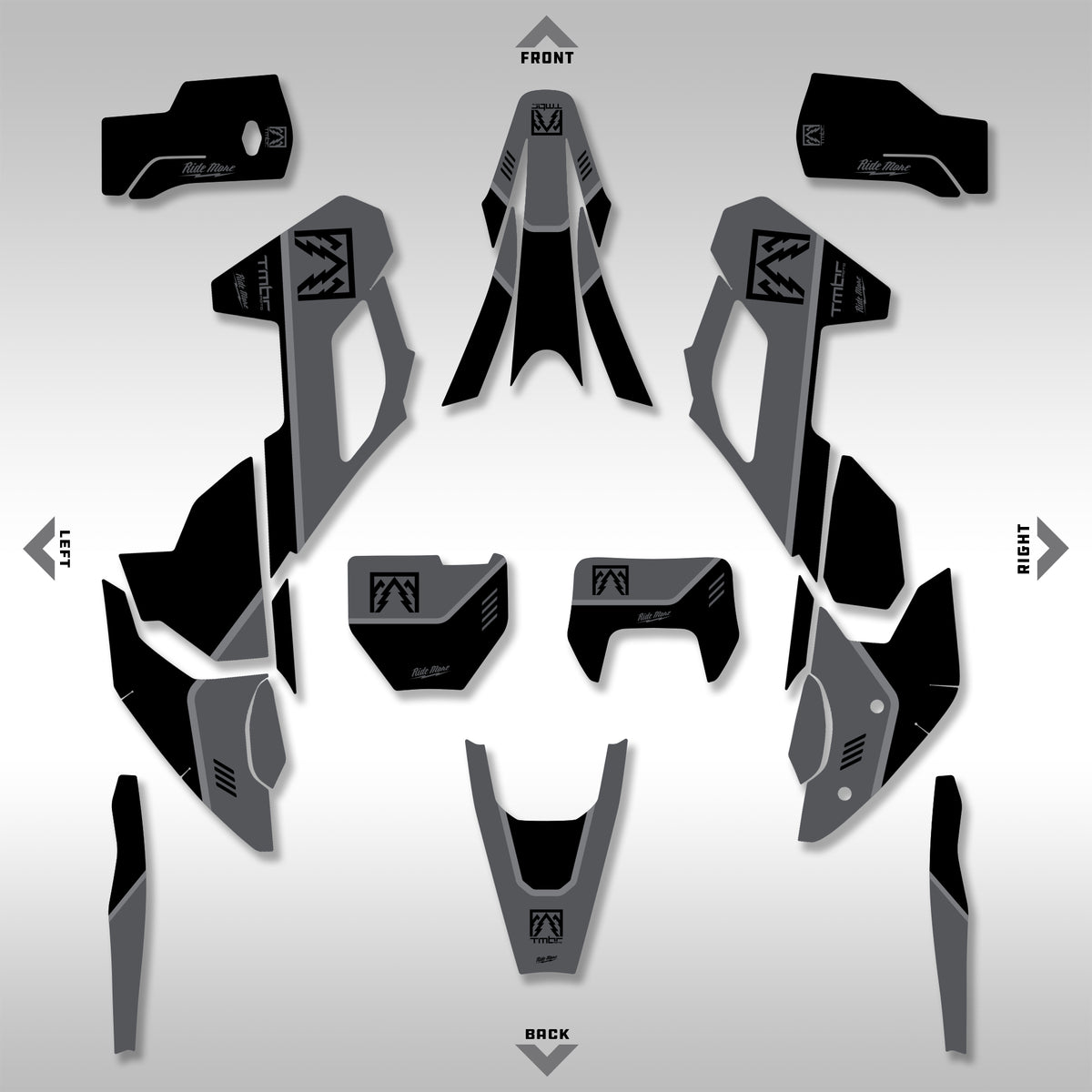 GRAPHICS KIT - 2023–2025 HUSQVARNA FE, TE, FX, TX - BASELINE GRAY