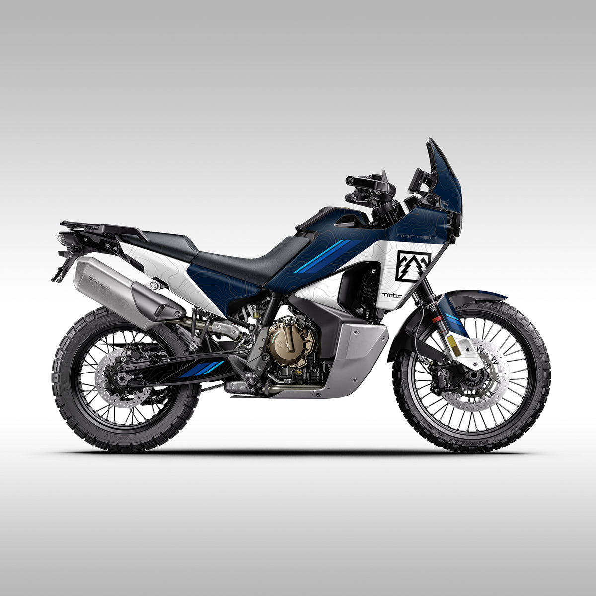 GRAPHICS KIT - 2022–2025 HUSQ NORDEN 901 - BLUE SPLIT TOPO