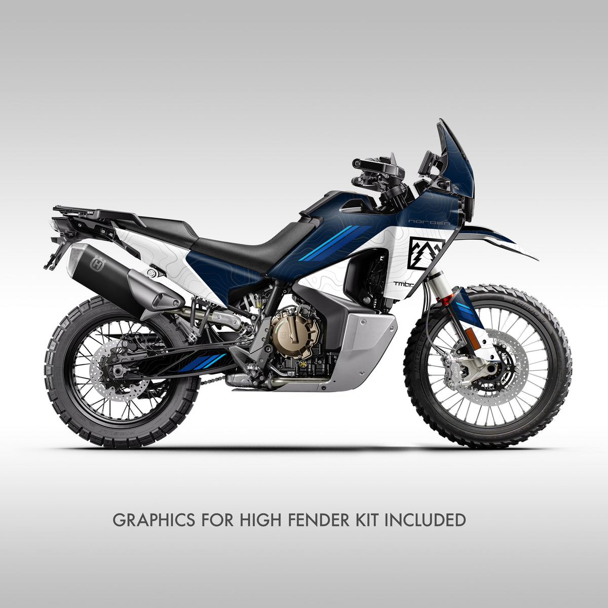 GRAPHICS KIT - 2022–2025 HUSQ NORDEN 901 - BLUE SPLIT TOPO