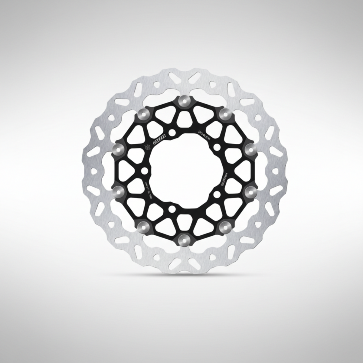 Galfer DF348JCW 310mm Floating Floatech Front Wave Brake Rotor with Black Carrier.