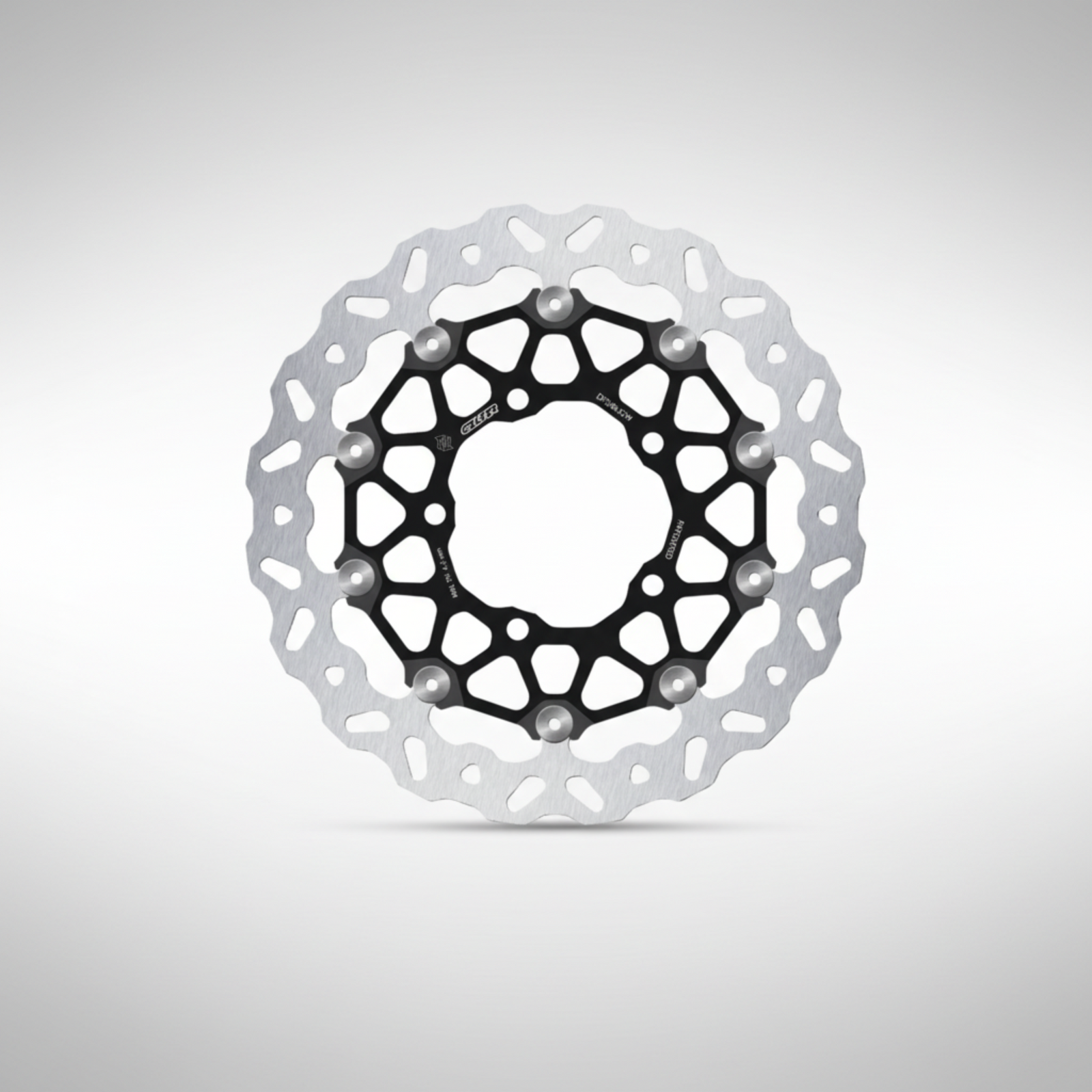 Galfer DF348JCW 310mm Floating Floatech Front Wave Brake Rotor with Black Carrier.