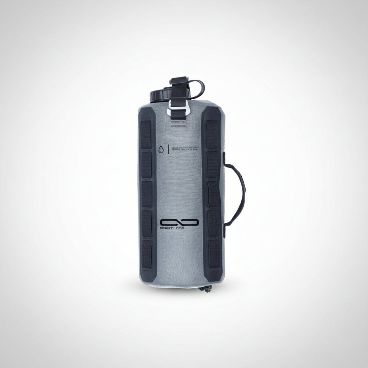 Gray Giant Loop Cactus Canteen heavy duty water carrier on a light gray background.