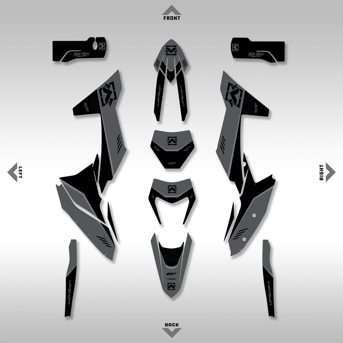 GRAPHICS KIT - 2023–2025 – KTM EXC-F, XC-W, XC, XC-F - BASELINE GRAY