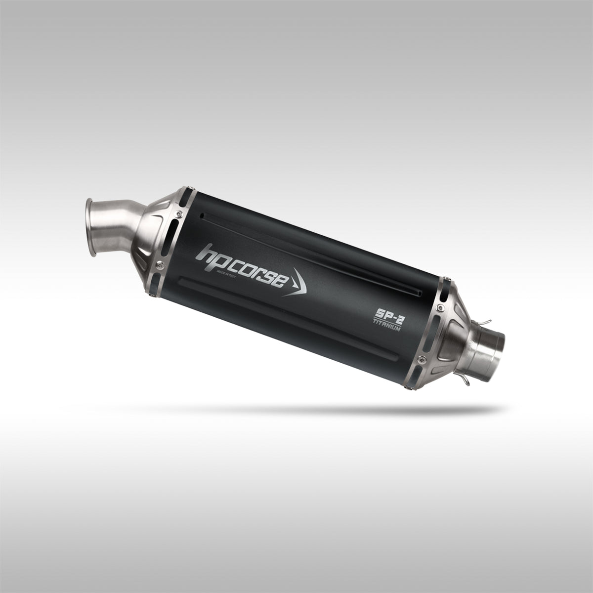 HP CORSE – HIGH MOUNT SP-2 SHORT BLACK TITANIUM SLIP-ON – YAMAHA TENERE 700