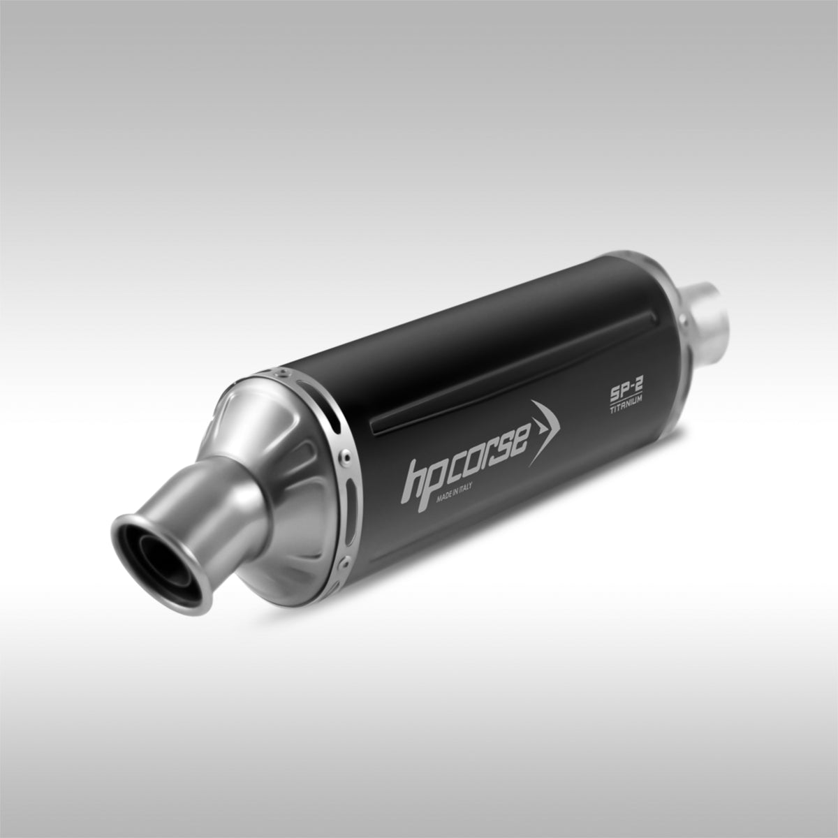 HP CORSE – HIGH MOUNT SP-2 SHORT BLACK TITANIUM SLIP-ON – YAMAHA TENERE 700