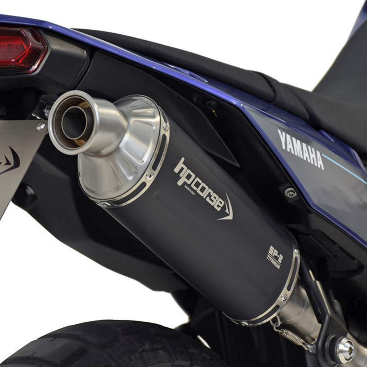 HP CORSE – HIGH MOUNT SP-2 SHORT BLACK TITANIUM SLIP-ON – YAMAHA TENERE 700