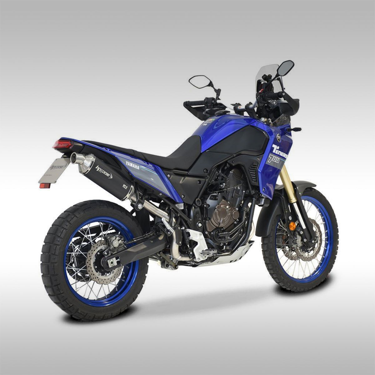 HP CORSE – HIGH MOUNT SP-2 SHORT BLACK TITANIUM SLIP-ON – YAMAHA TENERE 700