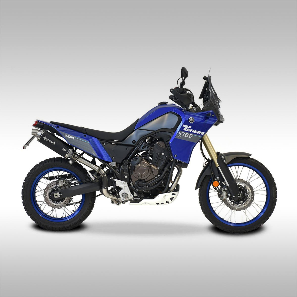 HP CORSE – HIGH MOUNT SP-2 SHORT BLACK TITANIUM SLIP-ON – YAMAHA TENERE 700