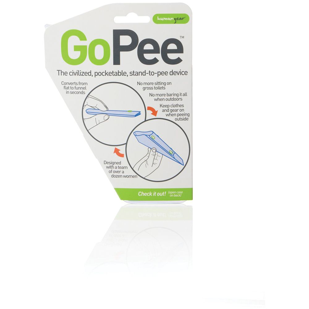 humangear GoPee HG0732 purple folding female urination stand to pee device with slim travel carry case.