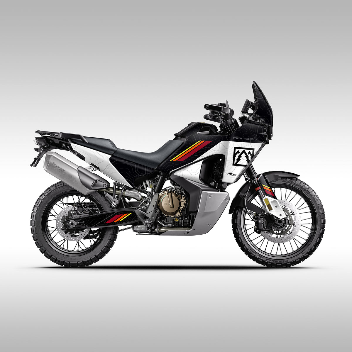 GRAPHICS KIT - 2022–2025 HUSQ NORDEN 901 - BLACK SPLIT TOPO