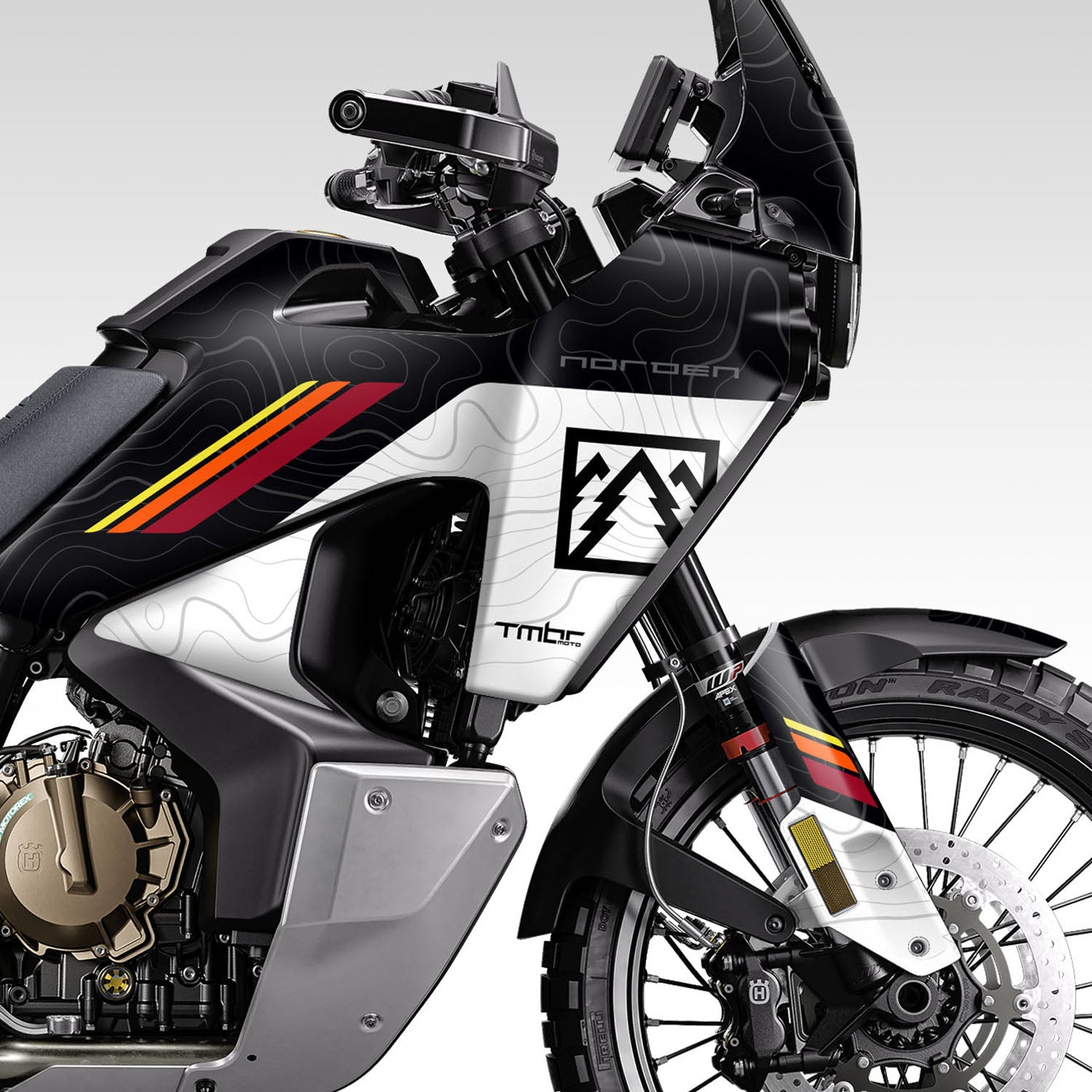 GRAPHICS KIT - 2022–2025 HUSQ NORDEN 901 - BLACK SPLIT TOPO - TMBR