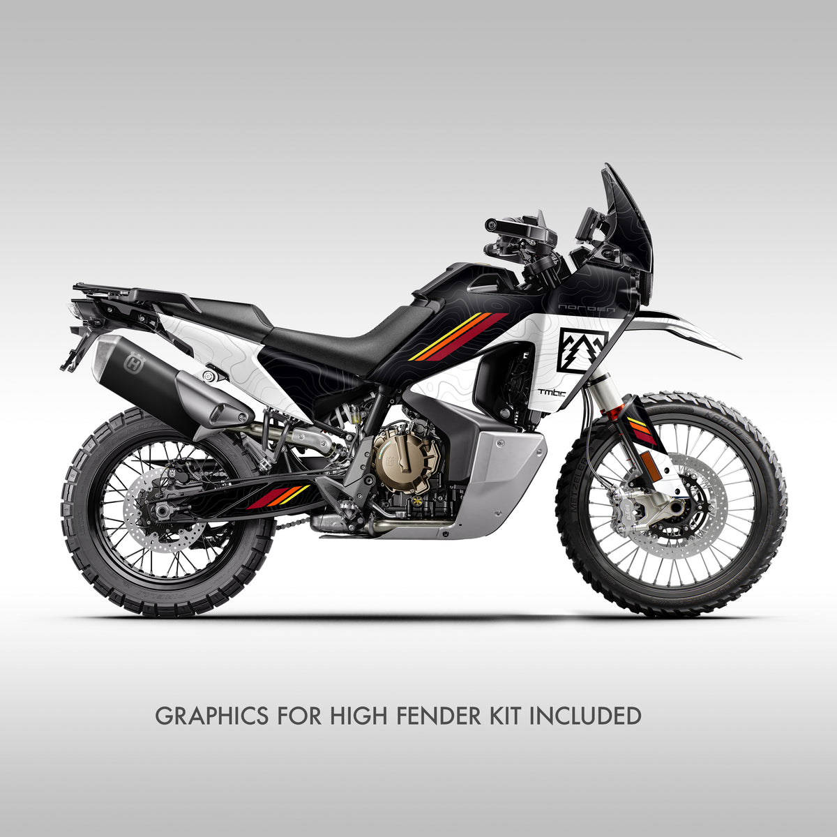 GRAPHICS KIT - 2022–2025 HUSQ NORDEN 901 - BLACK SPLIT TOPO